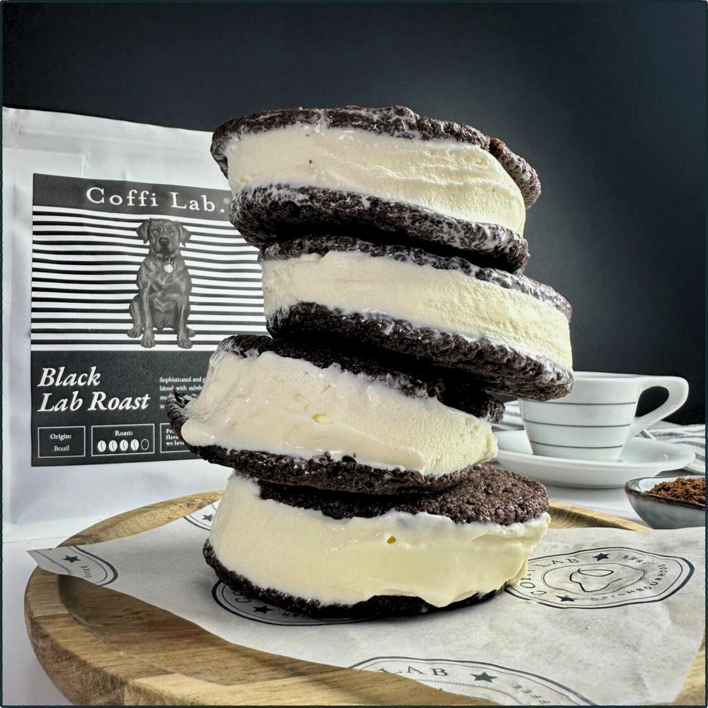 Espresso Cookie Sandwiches