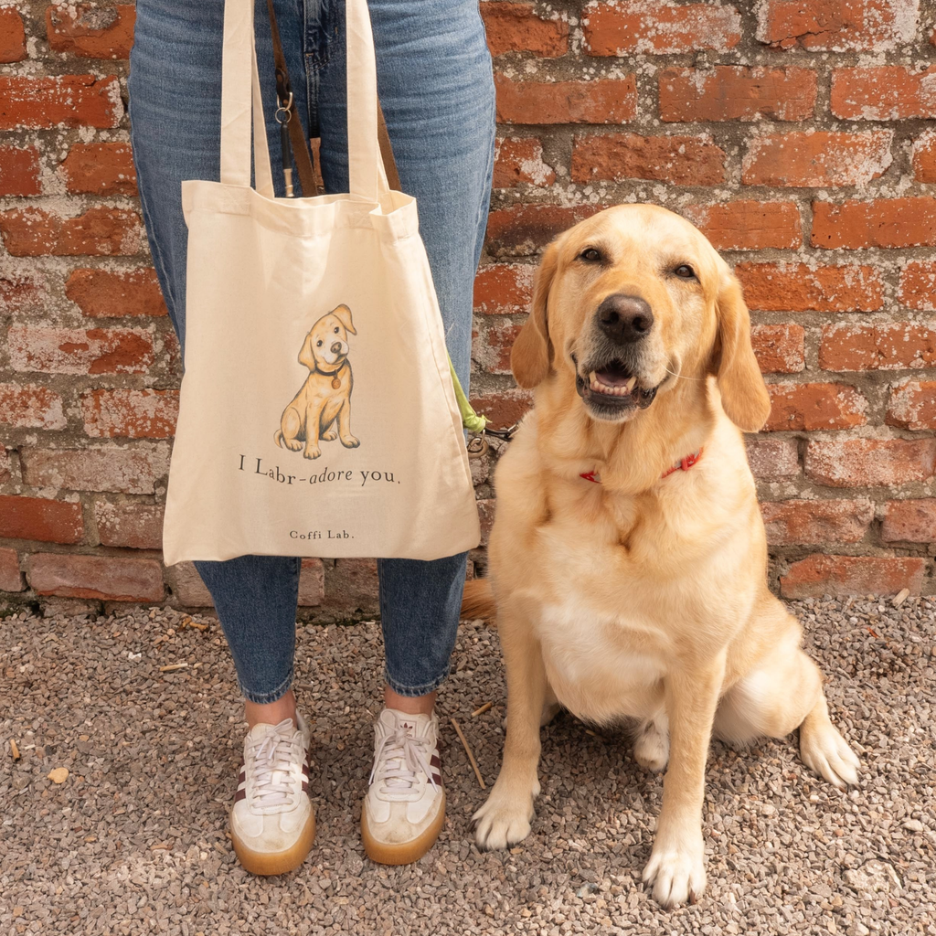 "I Labradore you" Tote - Yellow