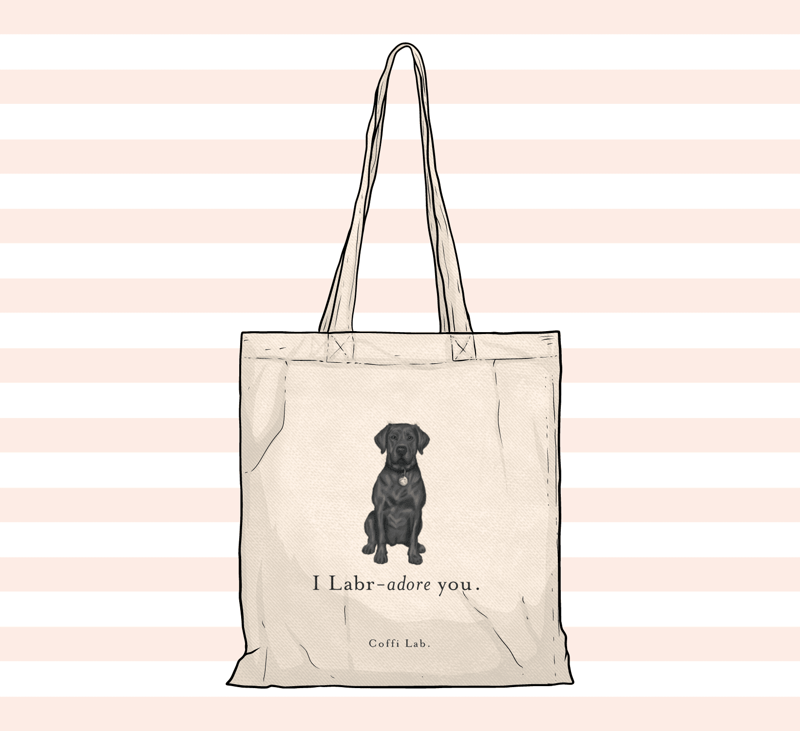 "I Labradore you" Tote - Black