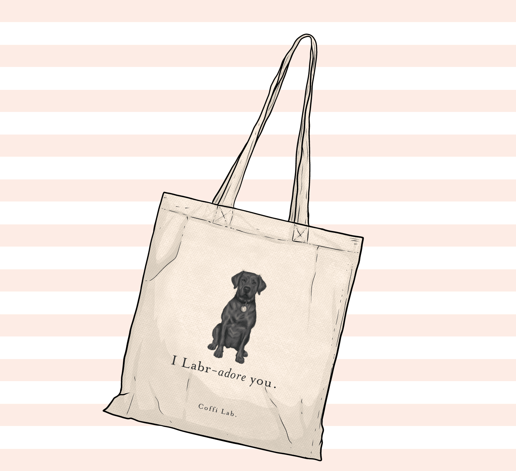 "I Labradore you" Tote - Black