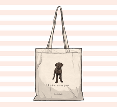 "I Labradore you" Tote - Choc