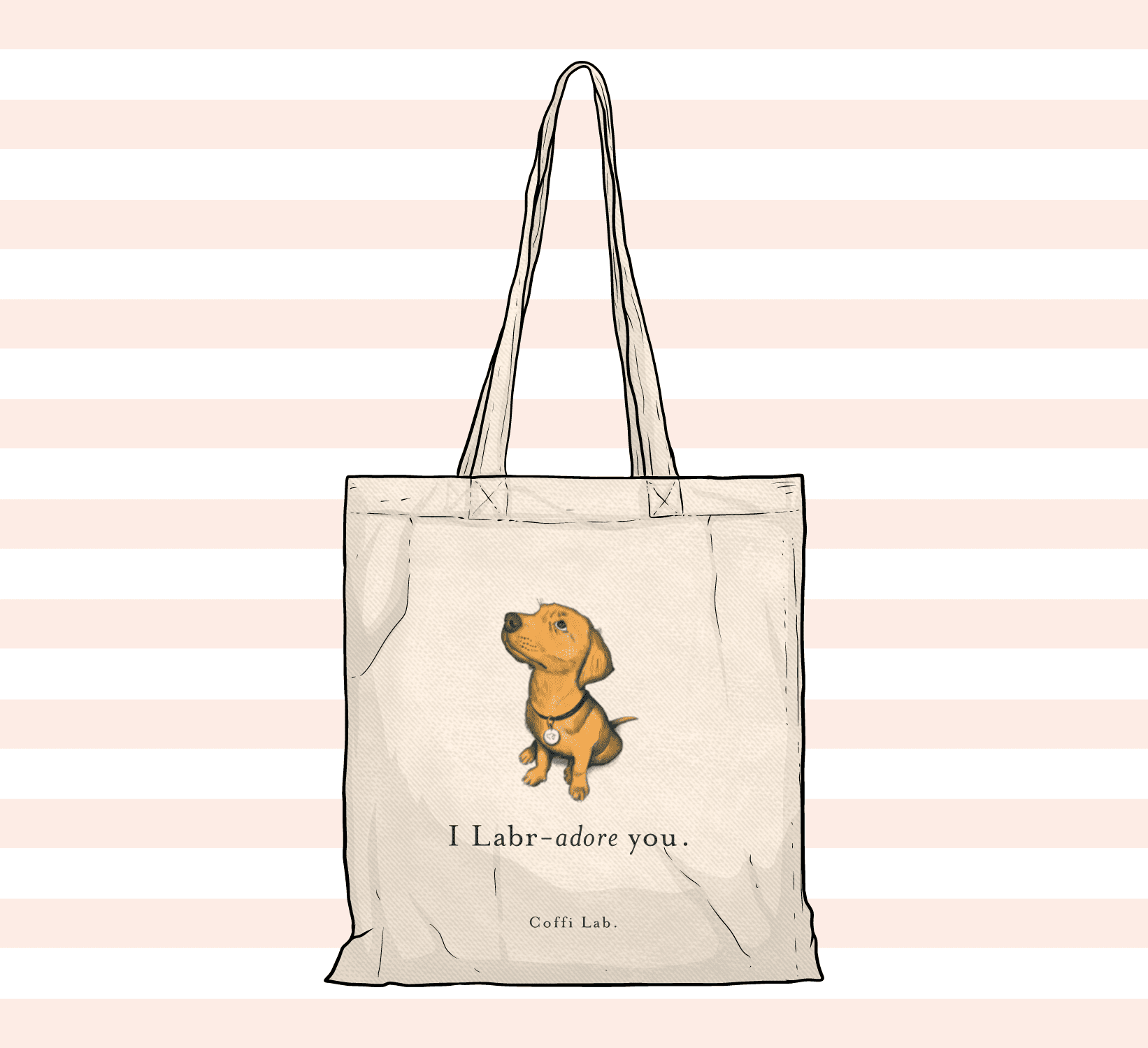 "I Labradore you" Tote - Fox Red