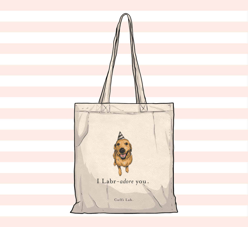 "I Labradore you" Tote - Silver