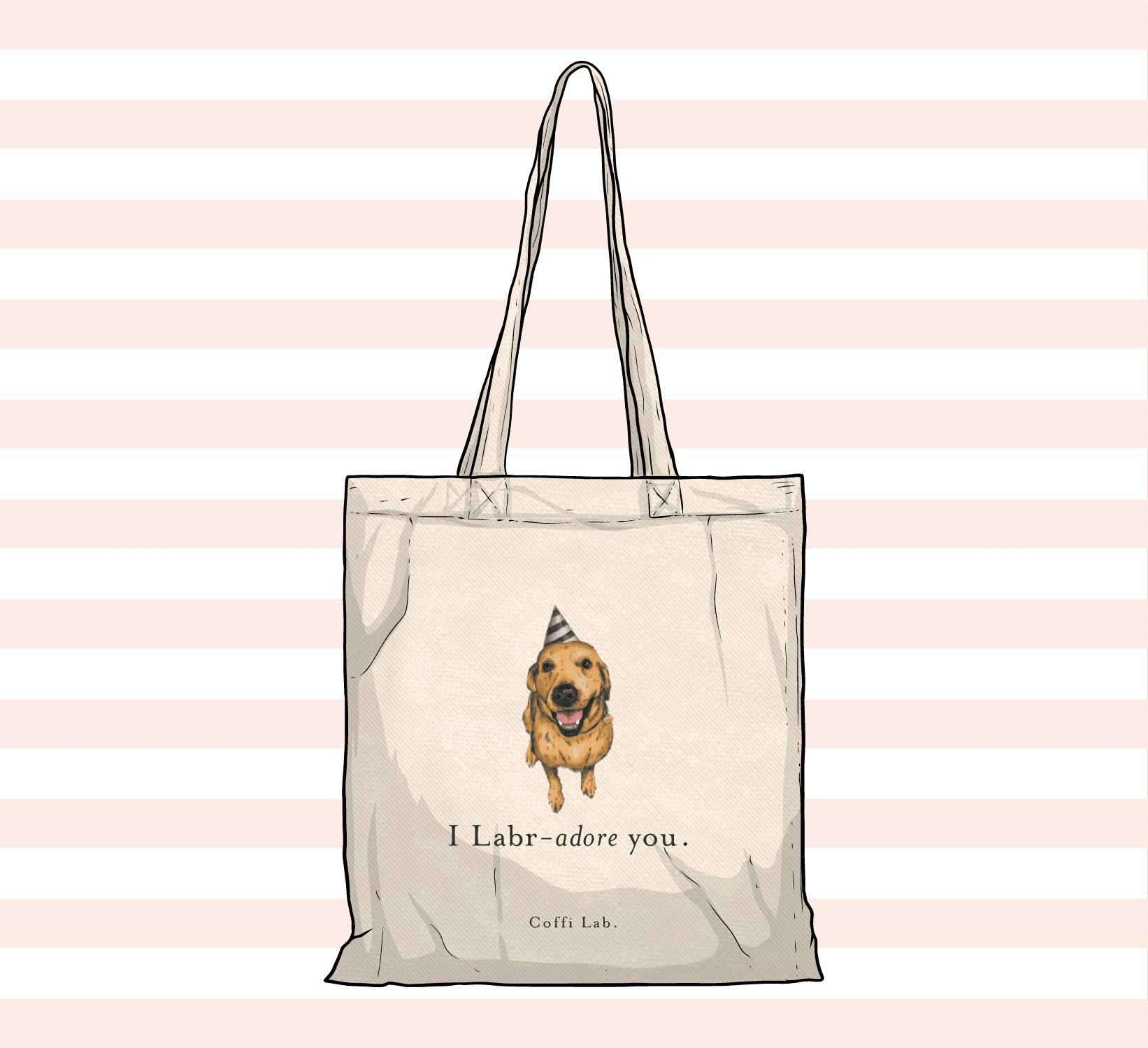 "I Labradore you" Tote - Silver