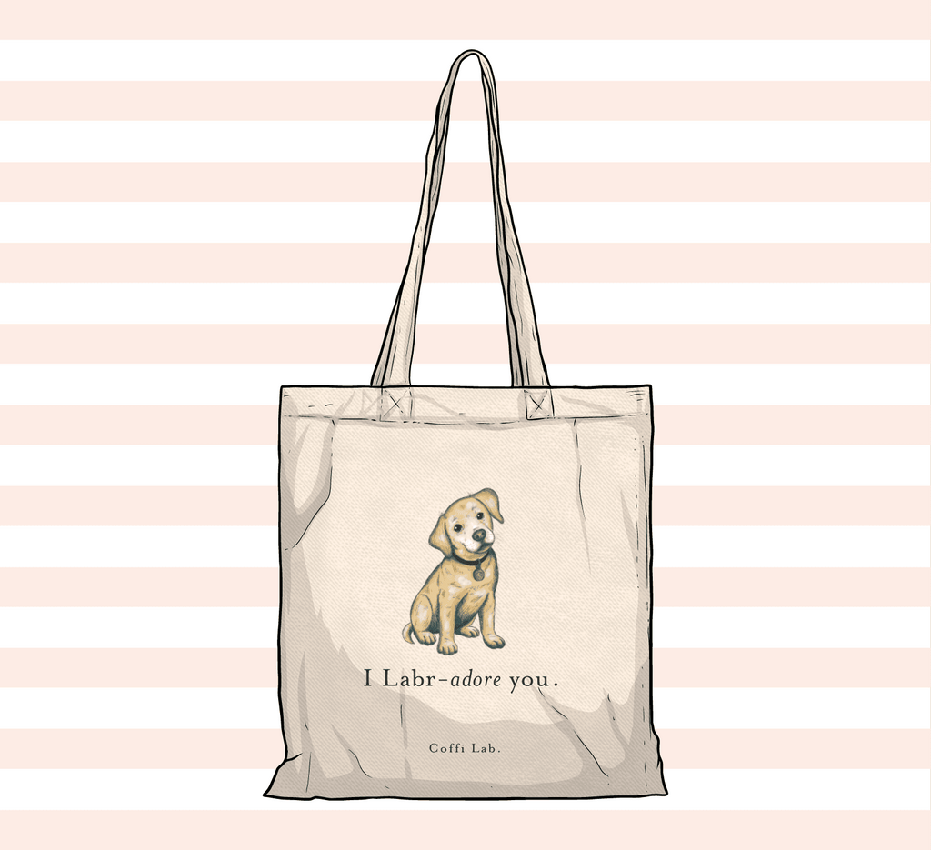 "I Labradore you" Tote - Yellow