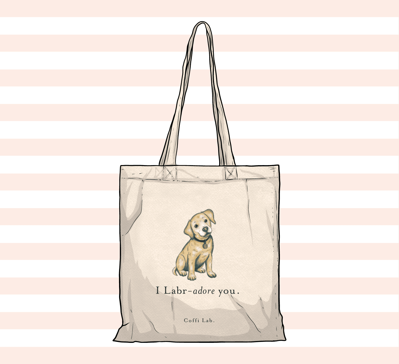 "I Labradore you" Tote - Yellow