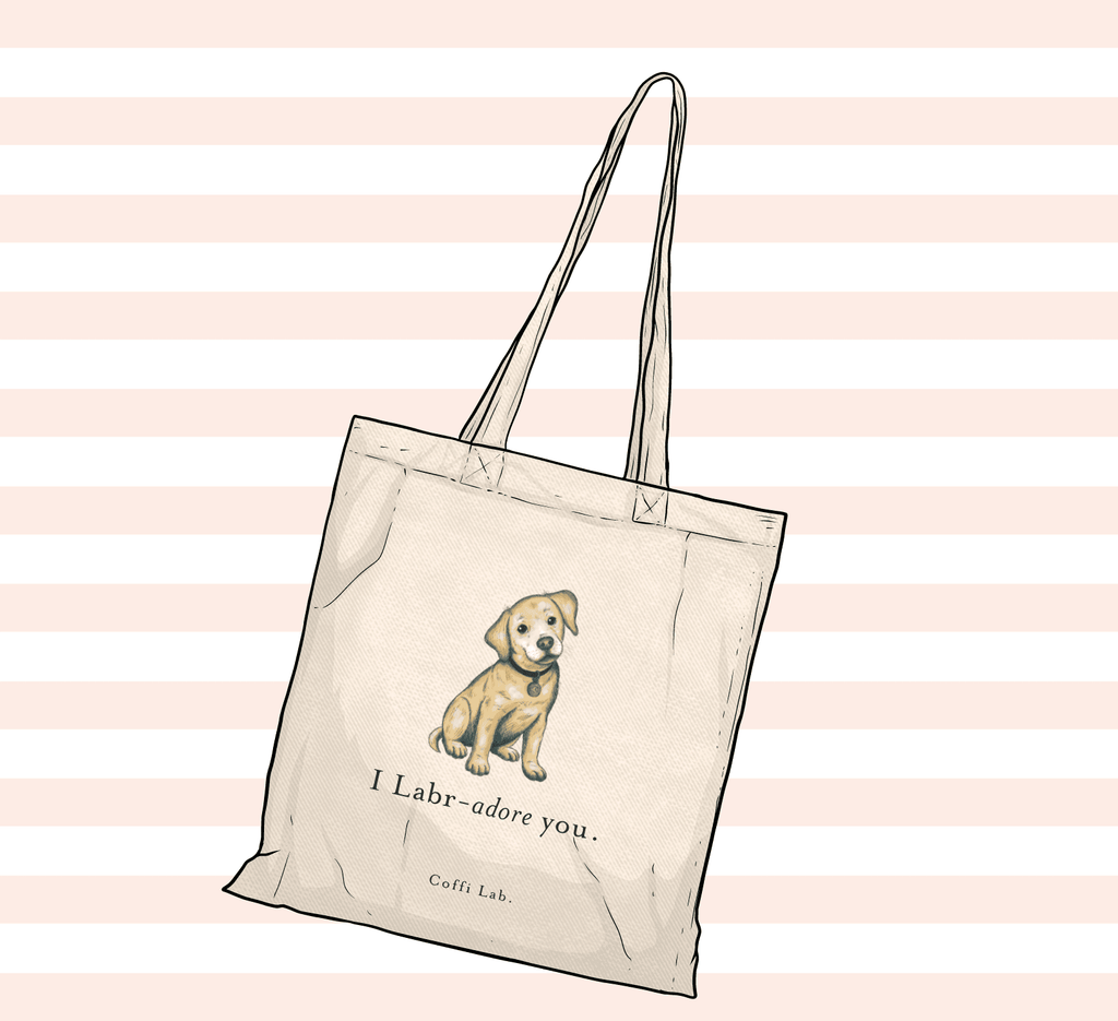 "I Labradore you" Tote - Yellow