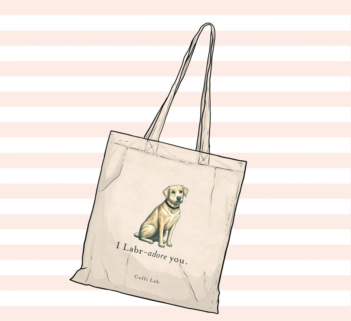 "I Labradore you" Tote - Yellow