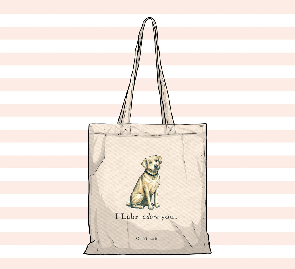 "I Labradore you" Tote - Yellow
