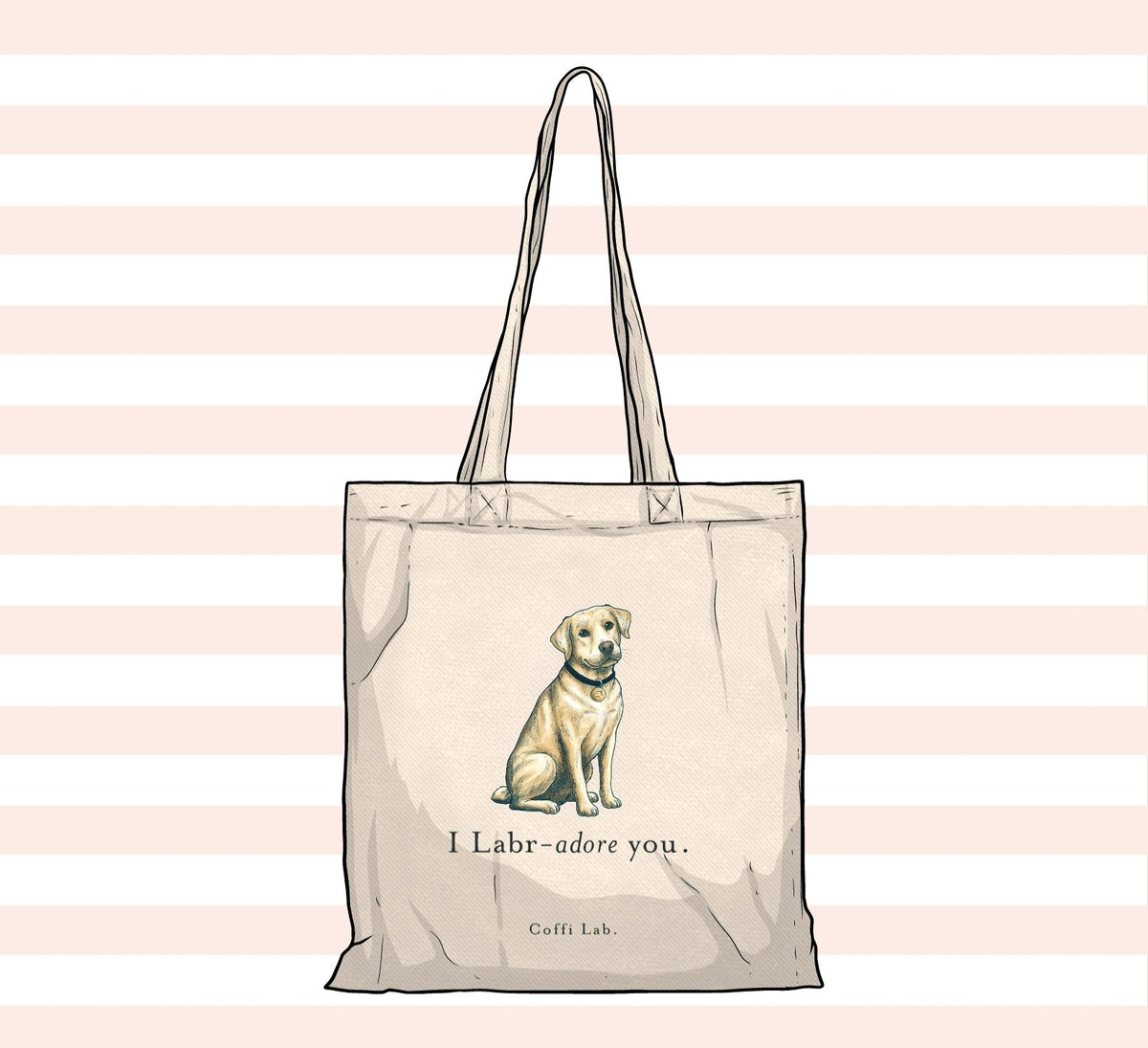 "I Labradore you" Tote - Yellow